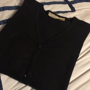 Beautiful Black Subtle beadwork Cardigan Sweater